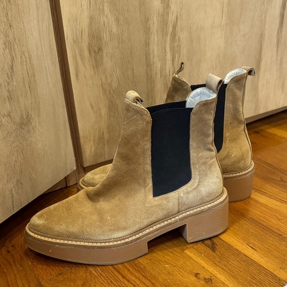 Freda Salvador Camel Suede Celia Booties - Picture 5 of 8